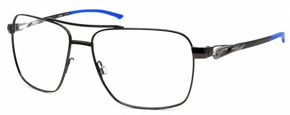 NIKE CHRONICLES DQ0798 993 MATTE BLACK BLUE EYEGLASSES FRAME 58-15-140